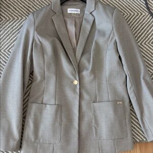 Calvin Klein Beige Textured Blazer